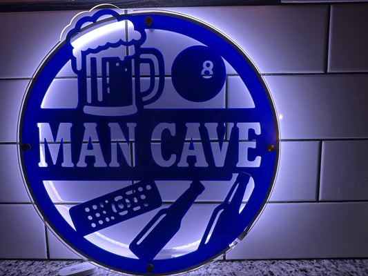 Backlit Acrylic Man Cave Sign